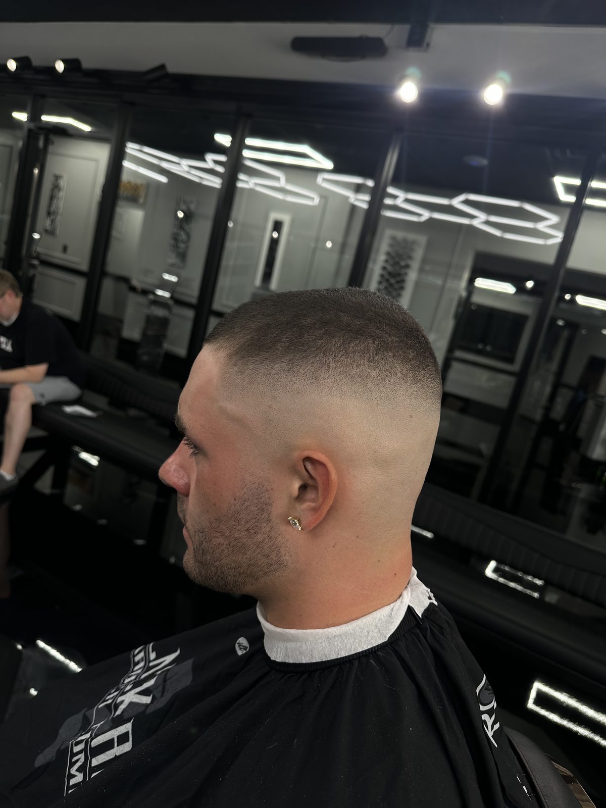 Short back and sides, sharp edge up