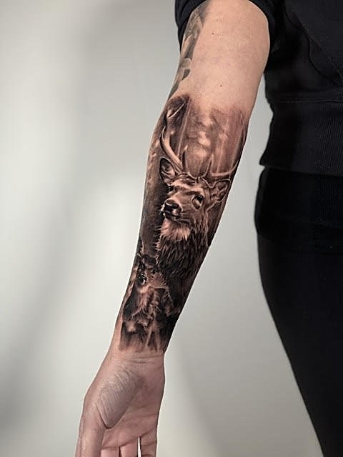 Big cat study on the forearm