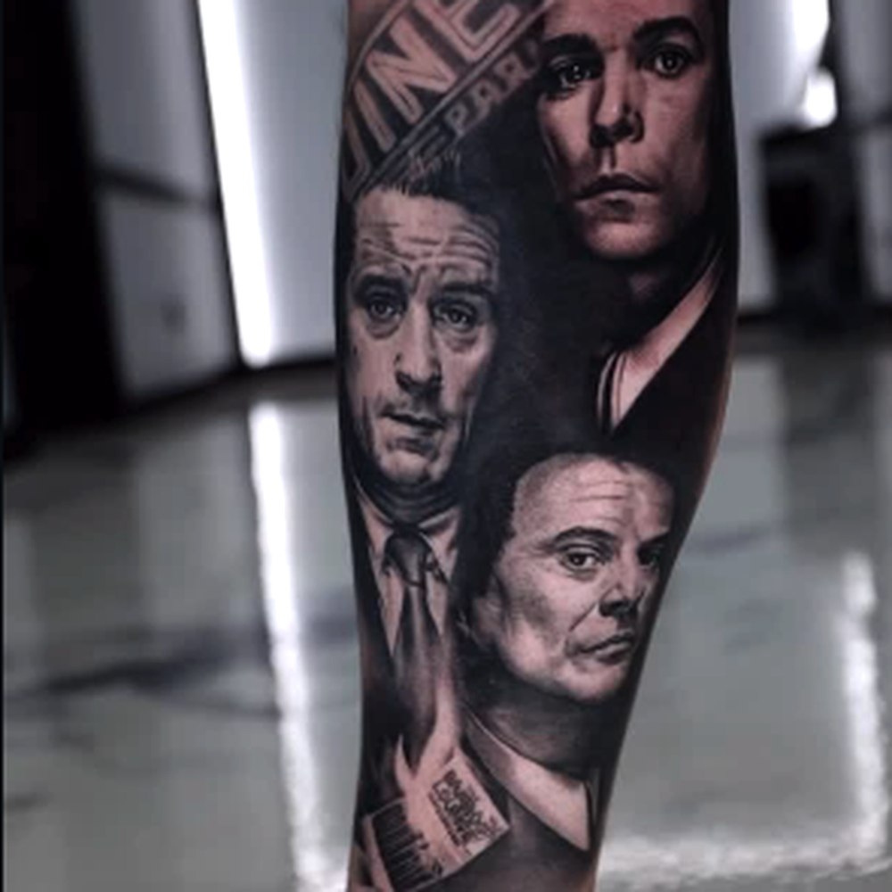 Black and grey portrait sleeve