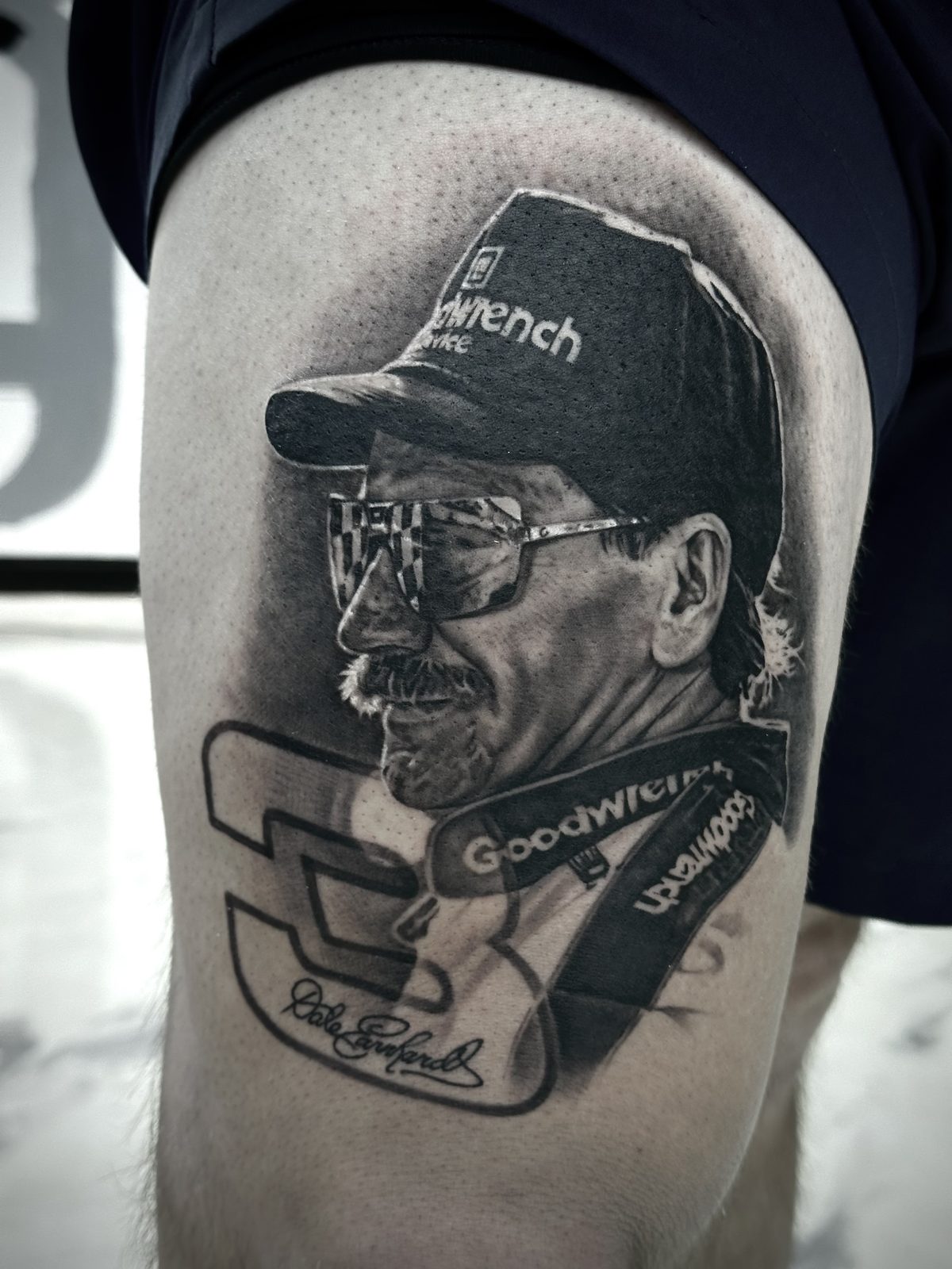 Portrait in a cap, shoulder