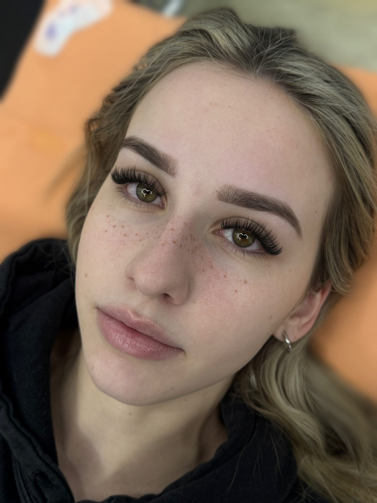 Brows and lashes, freshly finished