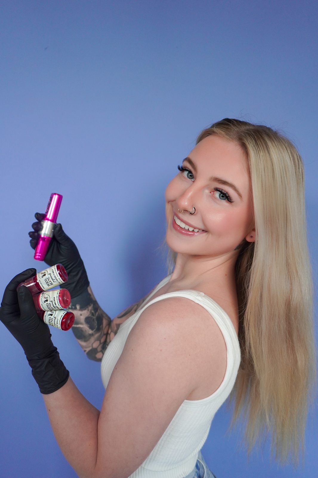 Sky with the products she works with